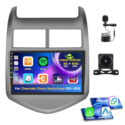 Inefala 4G 64G for for Chevrolet Chevy Sonic Aveo 2011-2016 Radio Screen CarPlay Android 13 IPS 9" Touchscreen Car Stereo Android Auto Backup Camera Bluetooth 5.0 GPS FM RDS EQ 13UI