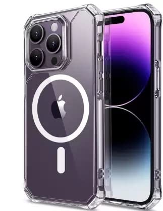 Shopping24Mart ESR Back Cover for Apple iPhone 14 Pro Max, Air Armor HaloLock Series with Scratch-Resistant & HaloLock Ring (Transparent, Rugged Armor, Pack of: 1)