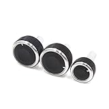 POWTAXBJGD 3pcs Black Air Conditioning Panel Control Switch Knob for VW Passat B5 B6 Golf 4 Polo