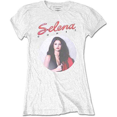 Selena Gomez Ladies Tee: 80's Glam - Small - White
