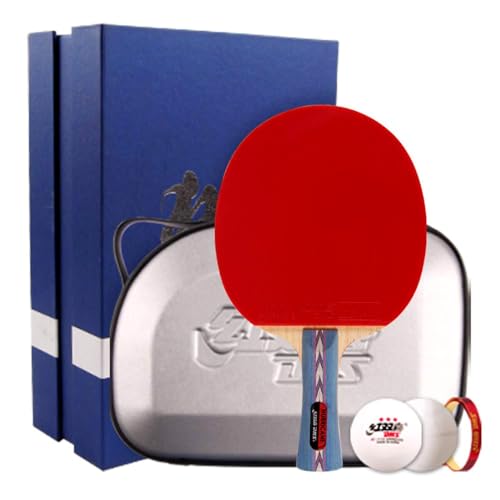 DOUBLE HAPPINESS DHS Ping Pong Table Tennis Paddle,Professional Racket with Carrying Case for Tournament Play (NO2-FL)
