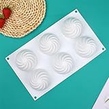 mostsom Spiral Shape Chocolate Candy Molds 6 Cavity Silicone Baking Mold Ice Cube Tray-Wedding,Festival,Parties and DIY Crafts (Spiral H1_11.8x7x1.4inch)