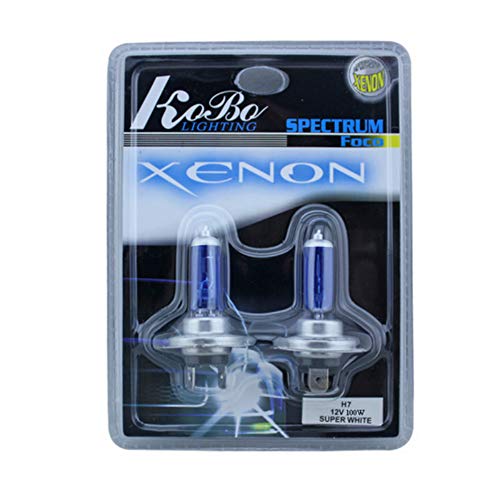 ZMShun 2Pcs H7 12V 100W 5500K Xenon White Car Headlight Bulbs H7 Auto Bulbs Car Fog Light Bulb Automobile Head Light DRL Lamp Super White H7 100W 12V DC (H7), Blue glass