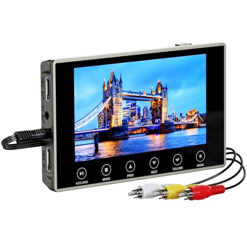 DigitPro VHS to Digital Converter 3.0, 5" Large Screen Video to Digital Converter, 4K HD Convert VCR HI8 8MM Tapes VHS Player DVD Camcorder Mini DV Cassette Tape Analog to Digital