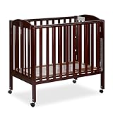 Dream On Me 3-in-1 Portable Folding Crib Bundle with Sunset Extra Firm Fiber Mini Crib Mattress, 41x26x40 Inch and 38x24x3 Inch