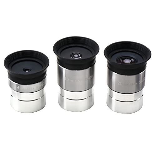Starboosa Eyepiece Set for Telescope - Multi-Coated Optical Lens - 1.25 inch Telescope Eyepiece - The Upgraded Eyepiece Comes with a Soft Eyecup [4mm, 10mm, 20mm Eyepiece Set]