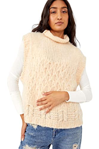 Free People Women's Lost Illusion Vest, Powder Puff, M