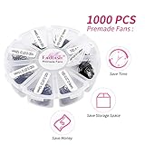 FADLASH 1000 Fans 10D Premade Volume Eyelash Extensions Mixed Tray Premade Fans Eyelash Extensions D Curl Premade Lash Fans Pointed Handmade Promade Loose Fans Thin Base (10D-0.07D,9-16mm)