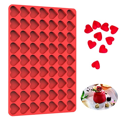sofliym Heart Silicone Molds for Gummy, Candy, Chocolate, Small Homemade Treats Molds with Scraper (1 PCS heart)