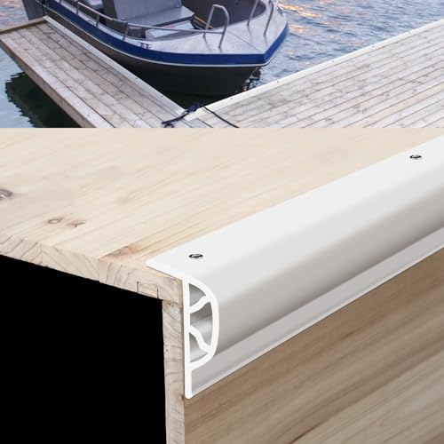 DaisyInner 18 ft Dock Guard P Type PVC Profile Dock Guard 3 Pcs 6 ft Rub Rails and Edging Marine Commercial Grade Double Molded Rubber Corner Bumper for Protection Large Boat