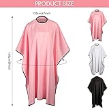 JenPen 6 Pcs Waterproof Hair Styling Cape Salon Barber Cape for Stylist Hairdresser Haircuting Adjustable, 47" x 59"(Black, White, Pink)