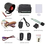 ePathChina Universal 12V Auto Car Alarm Keyless Entry System with Remote Control Siren Sensor