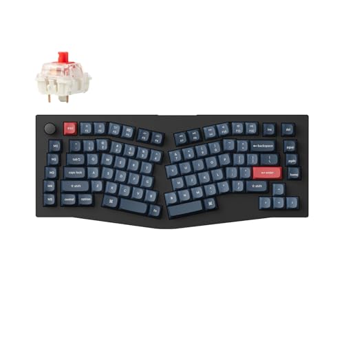 Keychron V10 Max Ergonomic Wireless Mechanical Keyboard, QMK/VIA Custom RGB Gaming Keyboard, 75% 88 Keys Bluetooth 2.4Ghz Hot Swappable Keyboard with OSA PBT Keycaps & Knob for MacOS & Windows