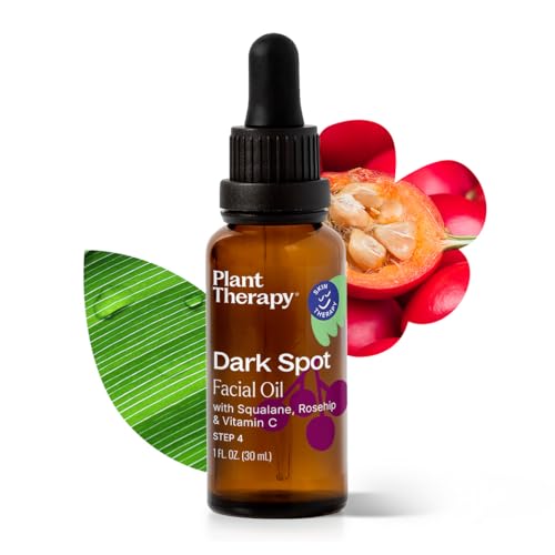 Plant Therapy Dark Spot Facial Oil 30 mL (1 oz) Visibly Reduces the Look of Dark Spots, and Scars, Promotes a More Even, Brighter-Looking Tone, Defends Against Discoloration-Causing Stressors