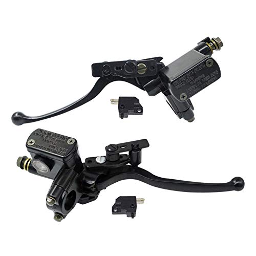 Feiteplus 7/8'' 22mm Hydraulic Brake Master Cylinder Left Right Handle Lever for 50cc 70cc 90cc 110cc 125cc 150cc Chinese Quad 4 Wheeler ATV
