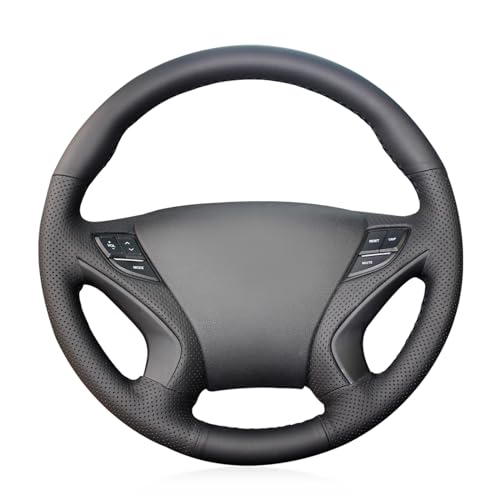 MEWANT Leather Steering Wheel Cover for Hyundai Sonata 2011-2014 / Sonata Steering Wheel Cover