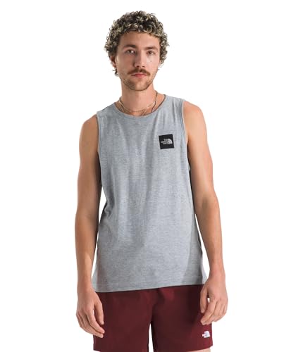 THE NORTH FACE Men's Core Box Half Dome Tank, TNF Pale Grey Heather, Medium