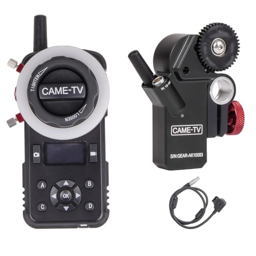 Came-TV Astral High-Torque Wireless Follow Focus with Camera Most DSLR, Mirrorless Controller with Remote Controller & Motore,OLED Display-100 Meters (328 feet) Max Range,Built-in Battery,2.4GHZ