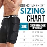 Bodyprox Protective Padded Shorts for Snowboard,Skate and Ski,3D Protection for Hip,Butt and Tailbone (Medium) Black