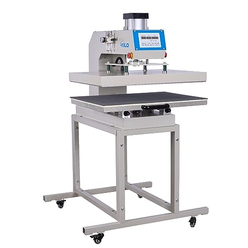 KEIKI 24x32 Inch Large Auto Digital Format Pneumatic Single Station Sublimation Heat Press Machine for T-Shirt, Larger Area Work, Heat Transfer Printing Machine for Commercial, No Plug, 220V,6000W