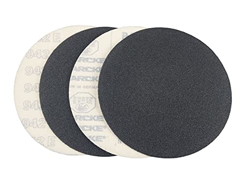 5 inch Sanding Discs Hook and Loop Round Sand Paper Discs, Black Silicone Carbide No Hole Hook and Loop Sanding Disc, 24 Grit Orbital Sander Pads for Wood, Auto Body, Paint & Plastics 50 Pack