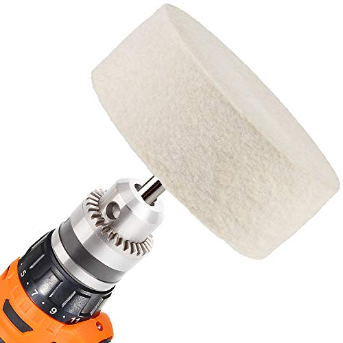 75 mm Felt Polishing Buffing Wheel, 3 inch Wool Polishing Wheel for use with Cerium Oxide Polishing Powder by STARVAST