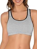 Fruit of the Loom Women's Built Up Tank Style Sports Bra Value Pack, Heather Grey W. Black/White/Black/Heather Grey W. Black/White/Black, 36