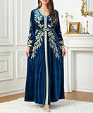 Abaya Dubai Arab Turkey Muslim Dress Women Long Sleeve Party Gown Femme Islamic Clothing