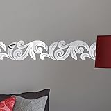 MEYA Set of 10 DIY Mirrored Wall Sticker,3D Acrylic Mirror Decal for The Ceiling Baseboard Waist Pattern Decorative Ceiling Borders