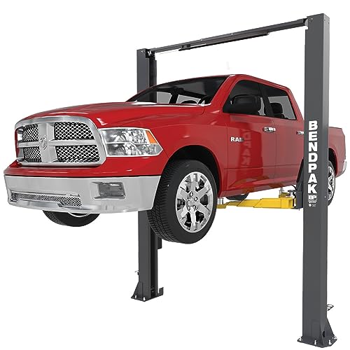 BendPak 10APX - 10,000lb Capacity 2 Post Adaptable Clearfloor/Adjustable Width/Screw Pads/High Rise Truck/SUV/Car/Vehicle/Auto Lift- Home/Garage/Shop/Mechanic