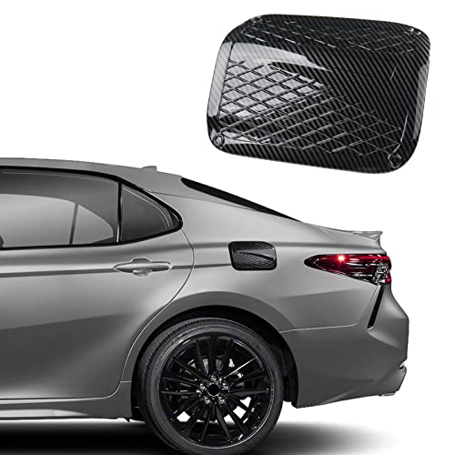 CKE for 8th Gen Camry Compatible with Toyota Camry 2024 2023 2022 2021 2020 2019 2018 Accessories Car Fuel Tank Cover Trim Oil Gas Cap Exterior Decoration Sticker -Carbon Fiber Style