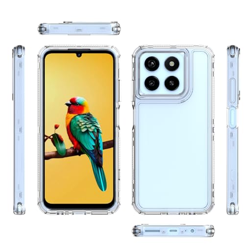 Elubugod Compatible with ZTE Blade A55 Case,3 in 1 Anti-Fall and Shock-Absorbing Protective Cover Compatible with ZTE Blade A35 Case Cover Clear