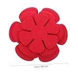 HEMOTON 12pcs Pan Protector Pot Separators Protectors Pot Protectors Cast Iron Storage Creative Pan Pads Tableware Mat Kitchen Pan Protectors Placemat to Stack Red Non-woven Fabric