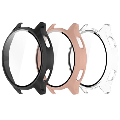 Micteney 3-Packs Screen Protector Case for Xiaomi Watch 2, Case Compatible with Xiaomi Watch 2 (Black+Pink+Transparent)