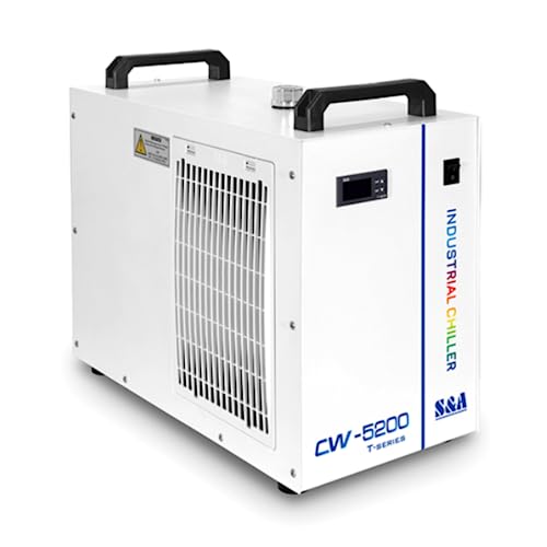 S&A Genuine CW-5200DH（Upgraded 5200DG） Water Chiller Duty Free for CO2 Laser Engraving Cutting Water Cooling Shipping From US