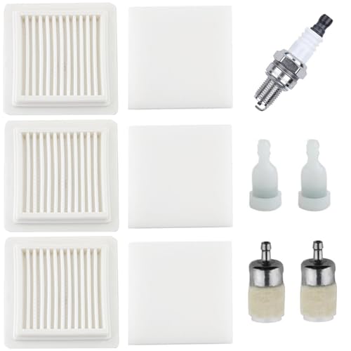 HPENP Air Filter for Echo SRM-2620 SRM-2620T SRM-3020 PB-2620 PE-2620 Weed Eater Trimmer Air Filter A226002030 A226002040 for Shindaiwa AH262 T262 LE262 Blower Trimmer with Fuel Filter Kit（3Pack）