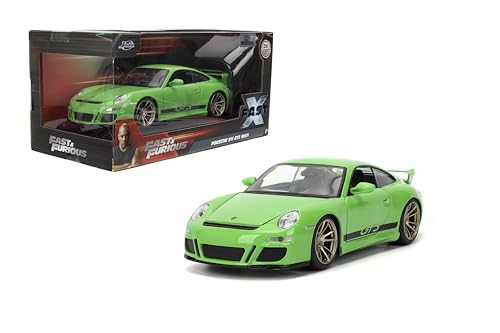 Jada Toys Fast & Furious 1:24 Scale Die-Cast 2007 Porsche 911 GT3 – Opening Doors, Detailed Interior, Rubber Tires – Collectible for Ages 8+ – Authentic from Fast X