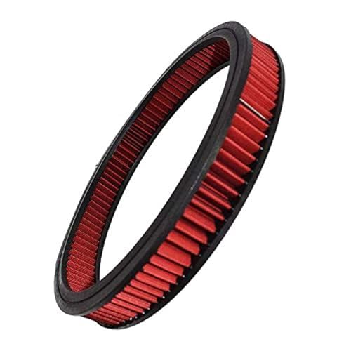 A-Team Performance - Air Filter Element Air Cleaner High Flow Replacement Washable and Reusable Round Cotton Fiber - Compatible with Buick Chevrolet GMC Ford Mopar Oldsmobile Pontiac (13.875 Inches)