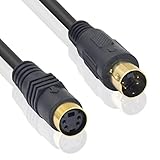 Poyiccot S-Video Cable, Mini DIN 4-Pin Male to Female Cable, Mini DIN 4-Pin S-Video Cable Extension Connector for TV, S-VHS, VCRs, DVD, Camcorders, Video Cards, 9.8ft