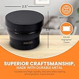 iOgrapher 37mm Wide Angle Lens for iPhone and Smartphones - Macro Lens and Wide Phone Lens - Macro Lens for iPhone and Other Smartphones - Camera Lens for Phone - Comes with Leather Case Bag