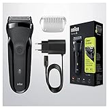 Braun Series3 300s Men Electric Clean Shaver Rechargeable Waterproof Razor Black