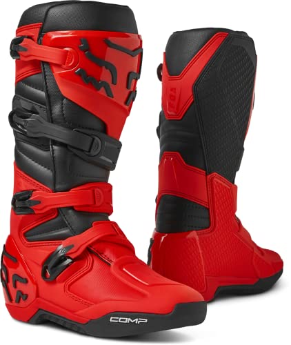 Fox Racing Comp Motocross Dirt Bike Boot, Flo Red, 9.5