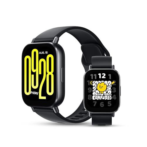 Xiaomi Remi 5 Active Smart Watch, Step Counter Watch for Women Men with 2" LCD Large Display, 140 Sports Modes, 5ATM Waterproof (Active-Midnight Black)