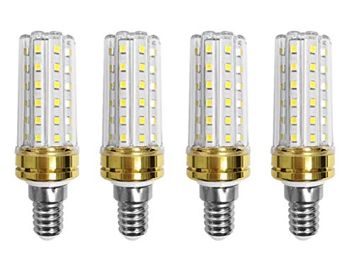 K JINGKELAI E14 LED Corn Bulbs 12W LED Candelabra Light Bulbs 100W Incandescent Bulbs Equivalent 12W LED Candle Bulbs,Daylight White 6000K,E14 Small Base,Non-Dimmable,Pack of 4