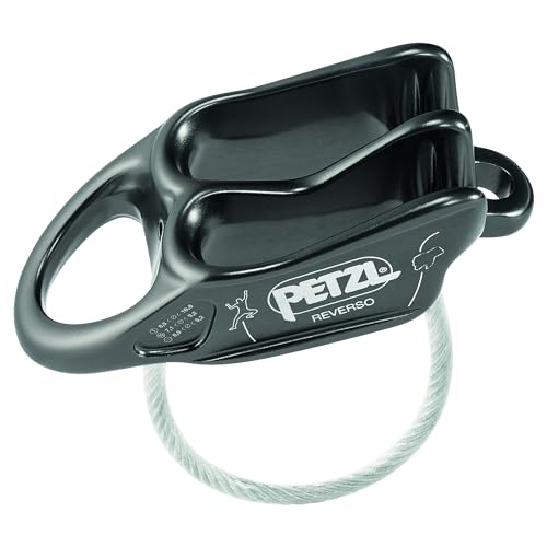 PETZL - REVERSO, Multi-Purpose Belay/Rappel Device, Gray, One Size