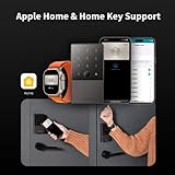 Aqara Smart Lock U100, Fingerprint Keyless Entry Door Lock with Apple Home Key, Touchscreen Keypad, Bluetooth Electronic Deadbolt, IP65 Weatherproof, Supports Apple HomeKit, Alexa, Google, IFTTT, Gray