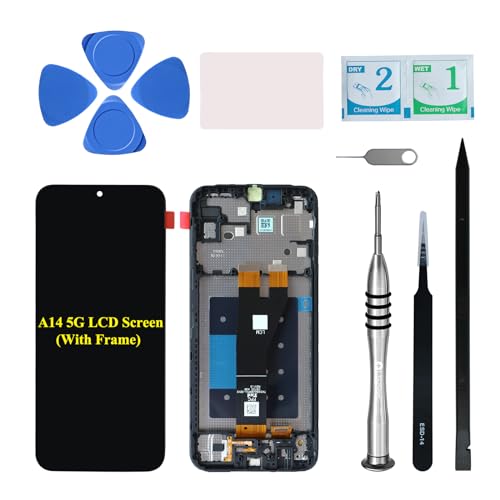 Viimon for Samsung A14 5G OEM LCD Screen Replacement with Frame Compatible with Samsung Galaxy A14 5G SM-A146U LCD Display Touch Screen Digitizer Assembly with Repair Tools