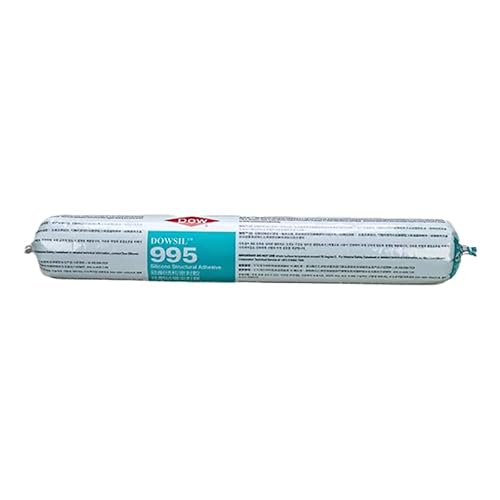 Dowsil 995 Silicone Structural Sealant 590ml Elastomeric Adhesive Water Resistant for Building Construction Severe Weather Neutral Cure Heat Thermal UV Resistance (Black)