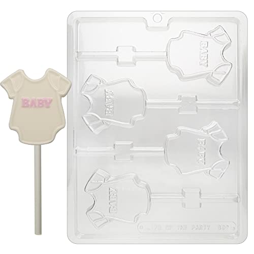 Cybrtrayd Baby Outfit Lollipop Chocolate Candy Mold with Molding Instructions