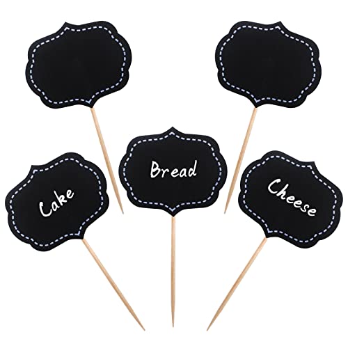 BLUE TOP 50pcs Cupcake Picks Blank Toothpick Flags Cake Toppers Cheese Markers Buffet Labels for Charcuterie Board Food Tags Toothpick Signs for Children's Day,Wedding,Birthday Party,Dinner suppliers
